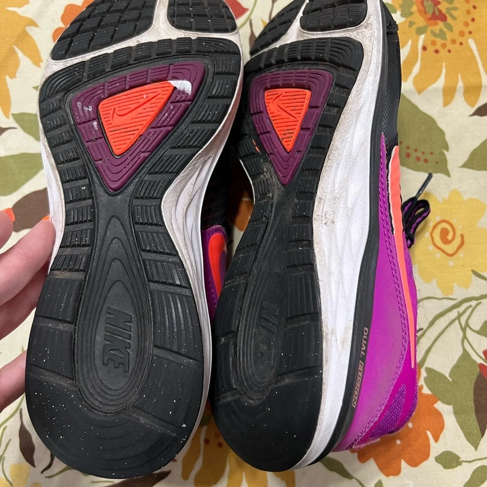 Nike Dual Fusion X Running Training Shoe Womens Size 7.5 709501-008 Black Purple